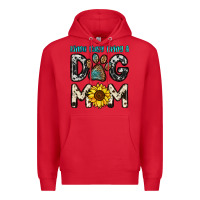 Red kinda busy being a dog mom Premium Hoodie - OliviaCreatesArt