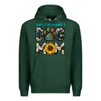 Sports Green kinda busy being a dog mom Premium Hoodie - OliviaCreatesArt