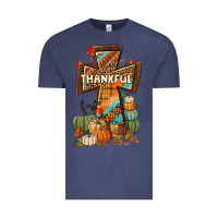 Vintage Denim thankful fall cross Vintage Tee - BundleAndBundleShop