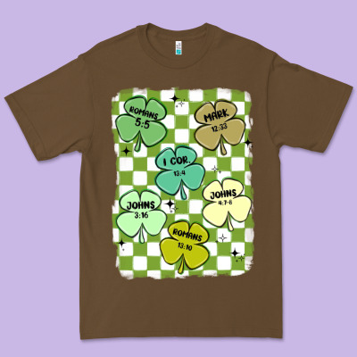 Shamrock Religious Premium Tee Designed By Maliassmallbusiness