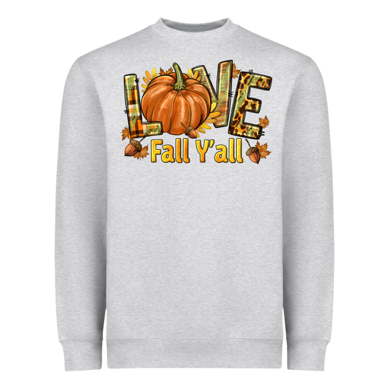 Love Fall Y'all Heavyweight Sweatshirt by texasbilliewilder | Teevron