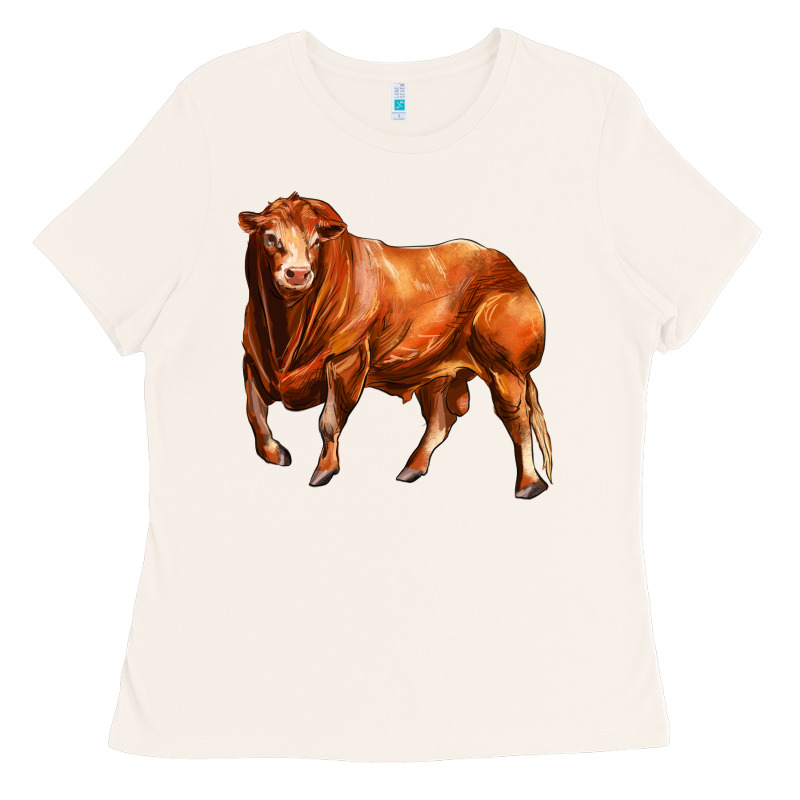 Red Angus Bull Ladies Tee by LillyAllenDesigns | Teevron