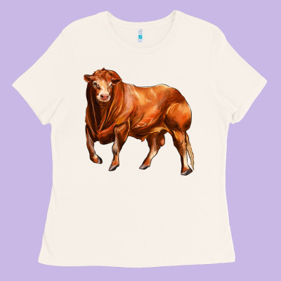 Red Angus Bull Ladies Tee Designed By Lillyallendesigns