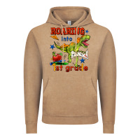 Vintage Coffee roaring into 1st grade Vintage Hoodie - BundleAndBundleShop