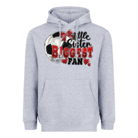 Heather Grey little sister biggest fan soccer Heavyweight Hoodie - FaDigitalArtStudio