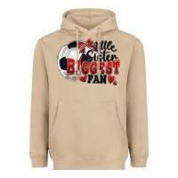 Little Sister Biggest Fan Soccer Heavyweight Hoodie | Teevron