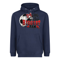 Navy little sister biggest fan soccer Heavyweight Hoodie - FaDigitalArtStudio