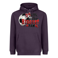 Plum little sister biggest fan soccer Heavyweight Hoodie - FaDigitalArtStudio