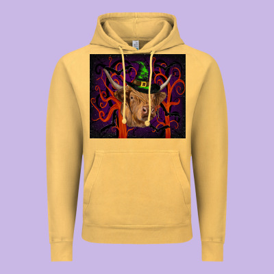 Halloween Glitter Highland Cow Tumbler Vintage Hoodie Designed By Ranaportraitstore