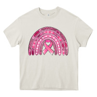 Cream breast cancer awareness rainbow Heavy Core Tee - Jasminsmagicworld