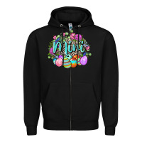 Black Easter Mini Happy Easter Day Zipper Hoodie - CowGirlArtShop