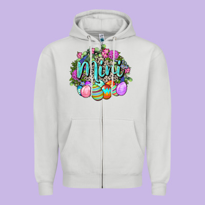 Easter Mini Happy Easter Day Zipper Hoodie Designed By Cowgirlartshop