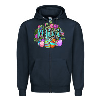 Navy Easter Mini Happy Easter Day Zipper Hoodie - CowGirlArtShop