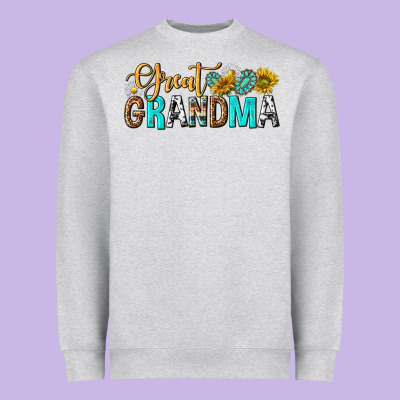 Western Great Grandma Heavyweight Sweatshirt Designed By Texasbilliewilder