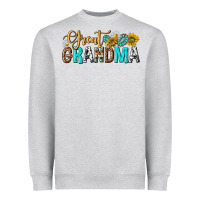 Heather Grey Western Great Grandma Heavyweight Sweatshirt - texasbilliewilder