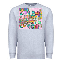 Heather Grey Hunny Bunny And Egg Easter Tumbler Premium Sweatshirt - BundleAndBundleShop