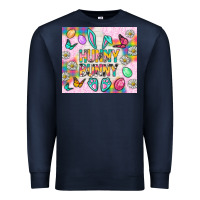 Navy Hunny Bunny And Egg Easter Tumbler Premium Sweatshirt - BundleAndBundleShop