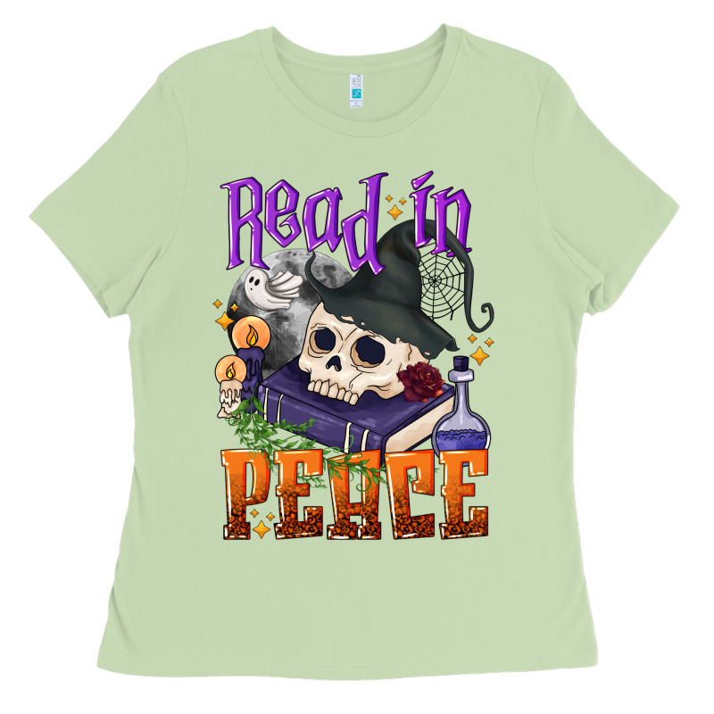Read In Peace Halloween Ladies Tee by NancyCooperArtShop | Teevron