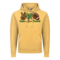 Vintage Mustard peace love football Vintage Hoodie - BundleAndBundleShop
