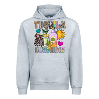 Heather Grey Tequila Sunshine Urban Hoodie - CowhideDigitalArt