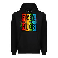 Black free hugs Premium Hoodie - OliviaCreatesArt