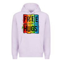 Lilac free hugs Premium Hoodie - OliviaCreatesArt