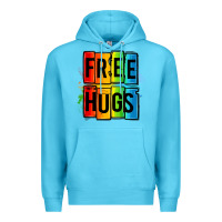 Ocean Blue free hugs Premium Hoodie - OliviaCreatesArt