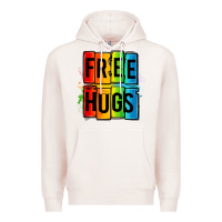 Pale Pink free hugs Premium Hoodie - OliviaCreatesArt