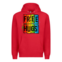 Red free hugs Premium Hoodie - OliviaCreatesArt