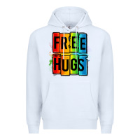 White free hugs Premium Hoodie - OliviaCreatesArt