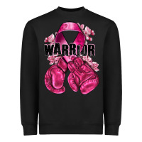 Black Warrior Breast Cancer with boxing gloves Heavyweight Sweatshirt - NancyCooperArtShop