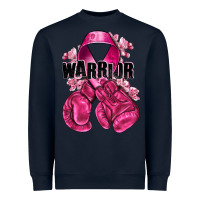 Navy Warrior Breast Cancer with boxing gloves Heavyweight Sweatshirt - NancyCooperArtShop