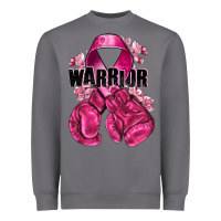 Storm Warrior Breast Cancer with boxing gloves Heavyweight Sweatshirt - NancyCooperArtShop