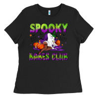 Black Spooky babes club Ladies Tee - NancyCooperArtShop