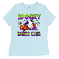 Baby Blue Spooky babes club Ladies Tee - NancyCooperArtShop