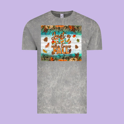 Just A Girl Who Loves Fall Tumbler Vintage Tee Designed By Bundleandbundleshop