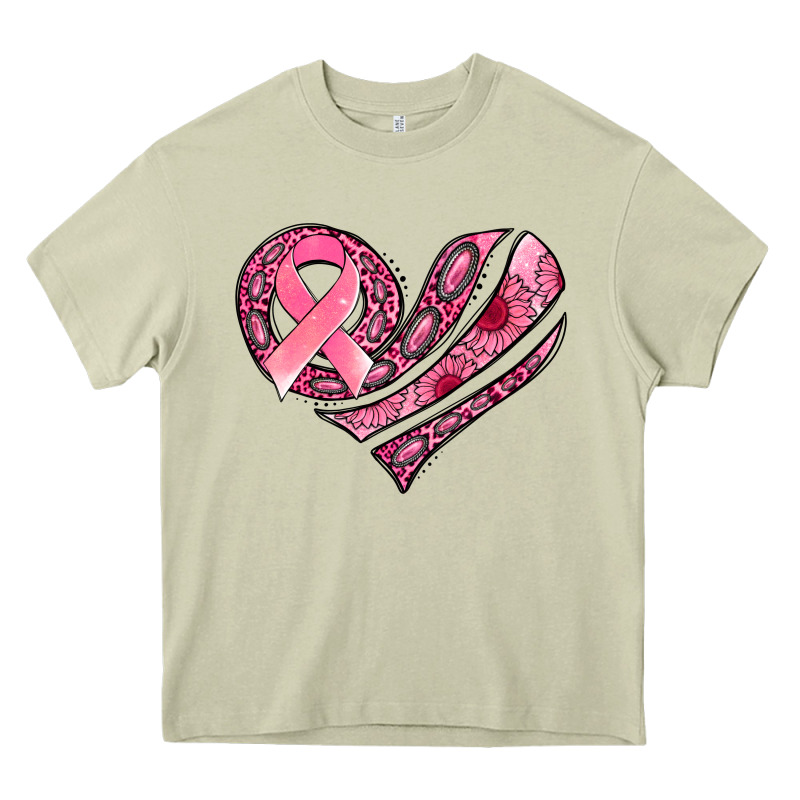 Breast Cancer Awareness Heart Heavy Core Tee by Jasminsmagicworld | Teevron