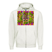 Oatmeal Heather Mardi Gras masks and coins tumbler Zipper Hoodie - HowdyJamesFarm