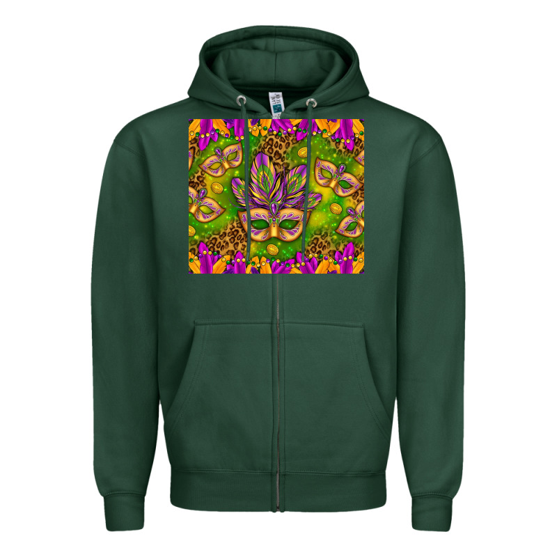 Mardi Gras Masks And Coins Tumbler Zipper Hoodie by HowdyJamesFarm | Teevron