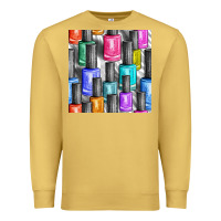 Antique Gold colorful nail polish seamless pattern bbs Premium Sweatshirt - BundleAndBundleShop