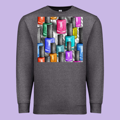 Colorful Nail Polish Seamless Pattern Bbs Premium Sweatshirt Designed By Bundleandbundleshop