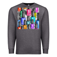 Charcoal Heather colorful nail polish seamless pattern bbs Premium Sweatshirt - BundleAndBundleShop