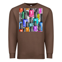 Chestnut colorful nail polish seamless pattern bbs Premium Sweatshirt - BundleAndBundleShop