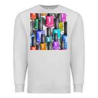 Dove Grey colorful nail polish seamless pattern bbs Premium Sweatshirt - BundleAndBundleShop