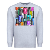 Heather Grey colorful nail polish seamless pattern bbs Premium Sweatshirt - BundleAndBundleShop