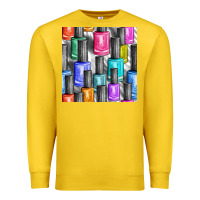 Lemon colorful nail polish seamless pattern bbs Premium Sweatshirt - BundleAndBundleShop