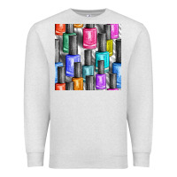 Oatmeal Heather colorful nail polish seamless pattern bbs Premium Sweatshirt - BundleAndBundleShop