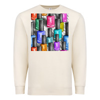 Sandshell colorful nail polish seamless pattern bbs Premium Sweatshirt - BundleAndBundleShop