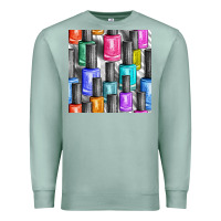 Seafoam colorful nail polish seamless pattern bbs Premium Sweatshirt - BundleAndBundleShop