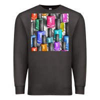 Smoke colorful nail polish seamless pattern bbs Premium Sweatshirt - BundleAndBundleShop
